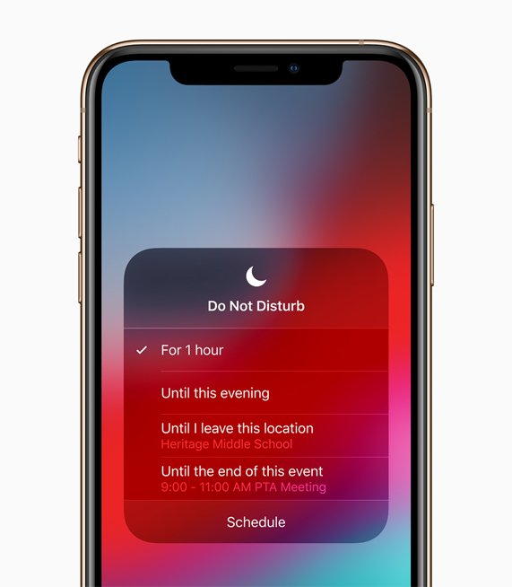 iOS 12 Features dnd