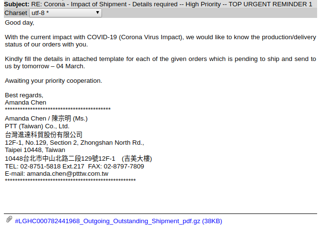Coronavirus Phishing emails attacks COVID-19