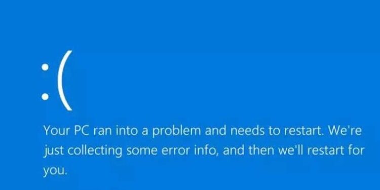 Blue Screen of Death error,